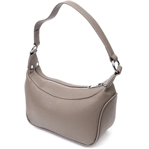 Кожаная сумка Vintage полукруглого формата с одной ручкой 23х12х9.5 см sum0029019 - фото 2