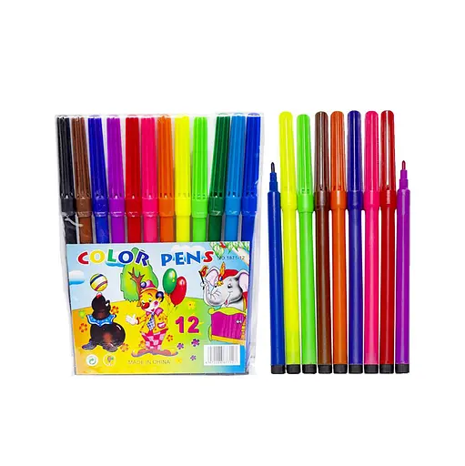 Дитячі Фломастери "Мультики" COLOR-IT 1871-12 12 кольорів - фото 1