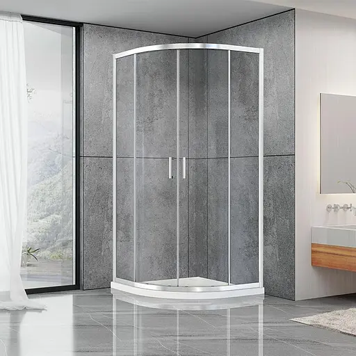 Душевая кабина Dusel A-511 100x100x190 прозрачная, Универсальная, прозрачная, хром, 100x100 - фото 1