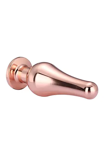 Анальна пробка Gleaming Love Gold Pleasure Plug M 11 см (рожевий) - фото 4