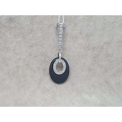 Золота підвіска Tango з агатом та фіанітами. 199110В - фото 2