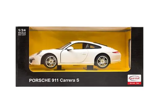 Машинка Rastar PORSCHE 911 CARRERA S 1:24 белый 56200 - фото 8
