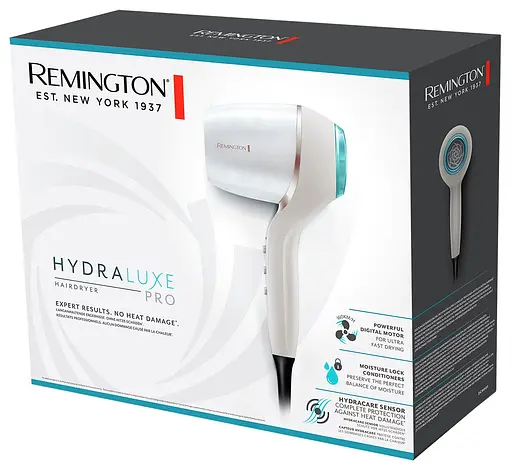 Фен Remington HYDRAluxe PRO, 2200Вт, 3 режима, диффузор, ионизация, холодный обдув, белый - фото 6
