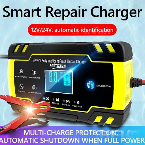 Импульсное зарядное устройство 12-24В 8-4А Anhtczyx для авто мото аккумуляторов - фото 2