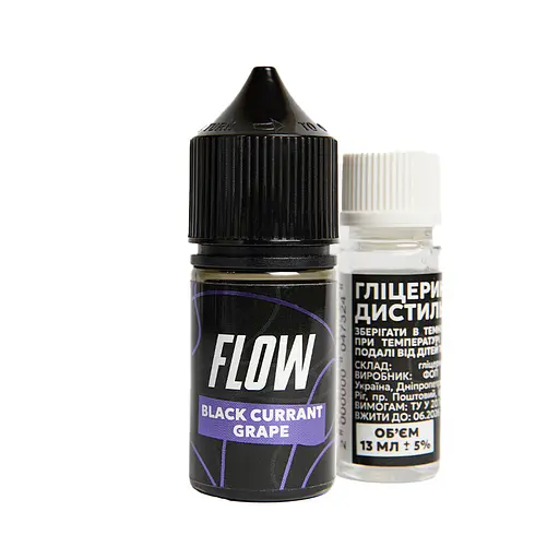 Набор компонентов для самозамеса солевой заправки FLOW 30 мл Black Currant Grape Черная смородина виноград, 0-50 мг (17233)