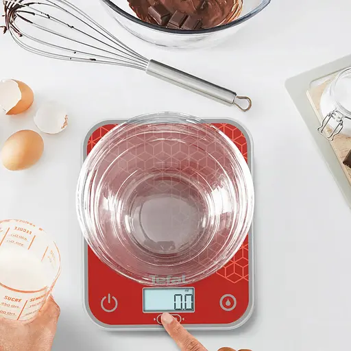 Весы кухонные Tefal Optiss красный 5 кг (BC50D7V0) - фото 8