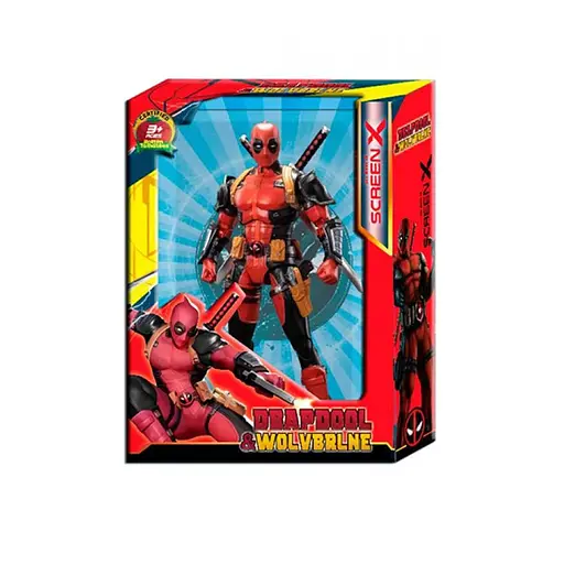 Фигурки для игры Дедпул/Росомаха, 17 см, подвижные руки и ноги, оружие, 17x23x6 см