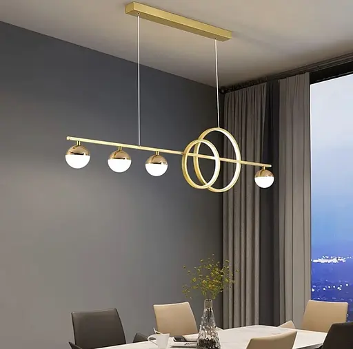 Яскрава підвісна видовжена люстра Line.F Довжина 120 см - фото 4