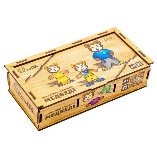 Деревянная настольная игра Медвежата PuzzleOK Puz-12141 - фото 3