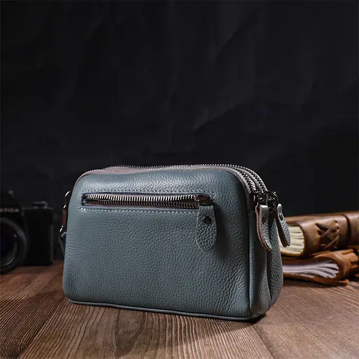 Клатч кожаный женский Vintage 19х12х7 см sum0022687 - фото 8