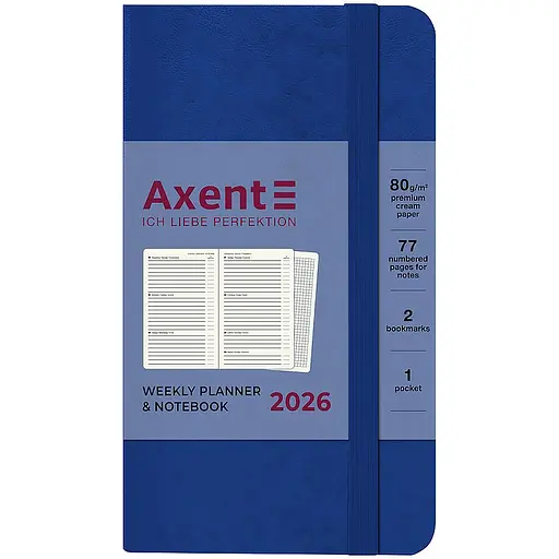 Еженедельник Axent 2026 Pocket Strong 90 x 150 мм классический синий (8508-26-38-A)
