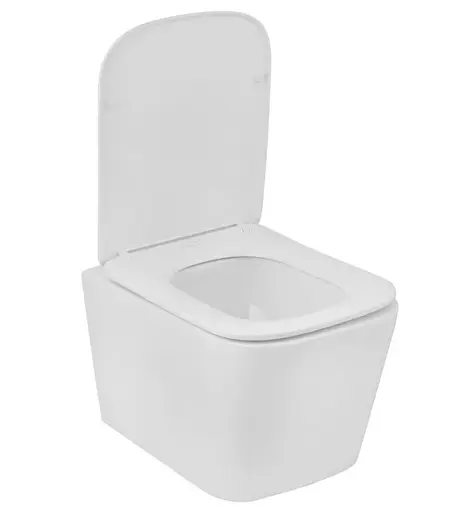 Унитаз подвесной безободковый Kroner Eifel WHI483429 TORNADO с сиденьем (KE483429WHIT) (CV032966) - фото 2