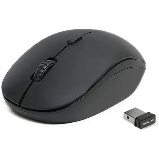 Миша Real-El RM-301 Wireless чорний бездротова USB оптична 800/1200/1600 dpi 4 кнопки 1xAA - фото 1