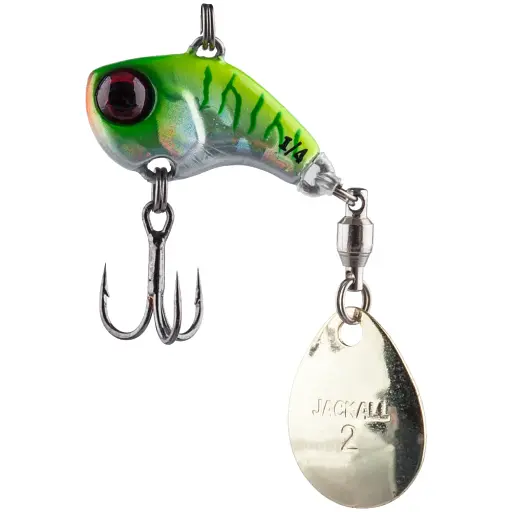 Тейл-спінер Jackall Deracoup 3/8oz (10.5 g) HL Chartreuse Back Tiger