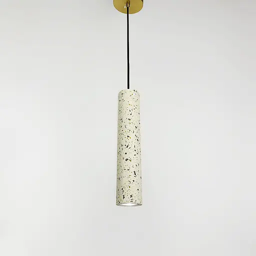 Подвес Terrazzo Cylinder Long с белым бетонным плафоном 30х6 см | Line F | Арт. MJ163-60*300 WT - фото 2
