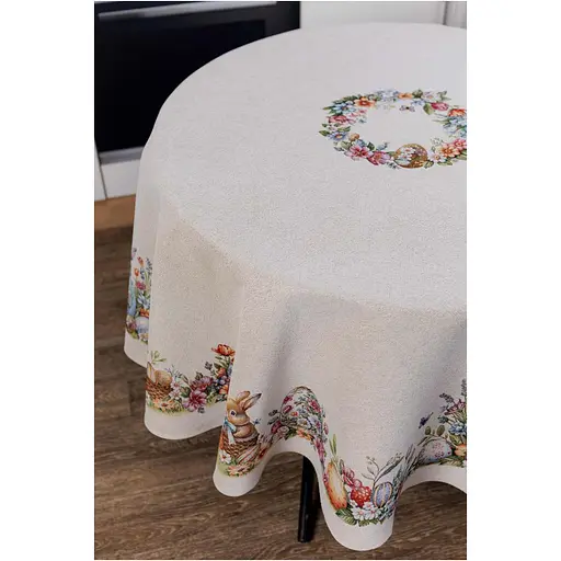 Скатерть Прованс Соцветие гобелен круглая d=180 см (44104) - фото 4