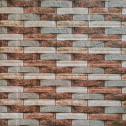 Декоративная 3D панель 700х770х4мм Коричневый кирпич песчаник (340) SW-00000531 - фото 1