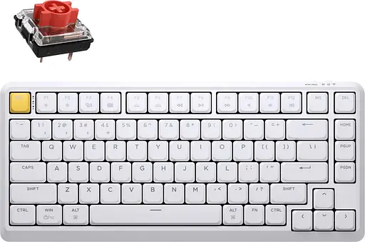 Клавіатура Keychron J1 82Key K pro Red WL/BT/USB-A QMK Hot-swap EN/UKR RGB White (J1-Q1-UA) - фото 1
