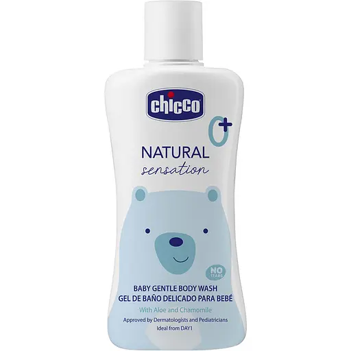 Нежный гель для купания Chicco Natural Sensation Baby Gentle Body Wash Без слез с алоэ и ромашкой 200 мл (11529.00)