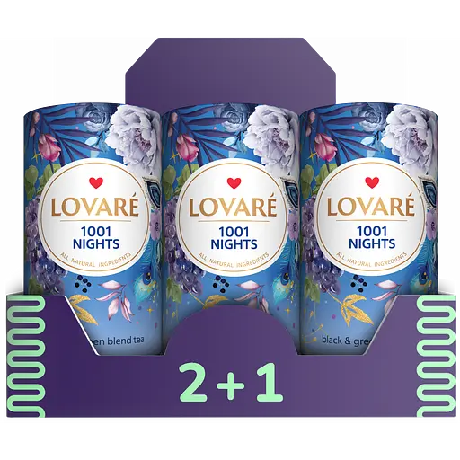 Чай чорний із зеленим Lovare 1001 Ніч 240 г (3 шт. х 80 г)