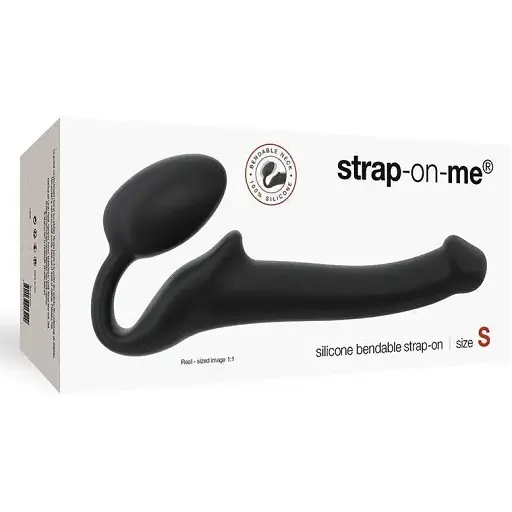 Безремневий страпон Strap-On-Me Black S повністю регульований діаметр 2.7 см - фото 3