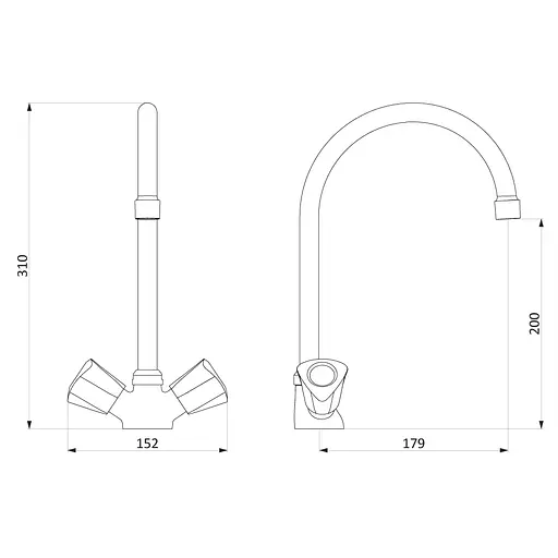 Змішувач кухонний Damixa Object (340000000) - фото 5