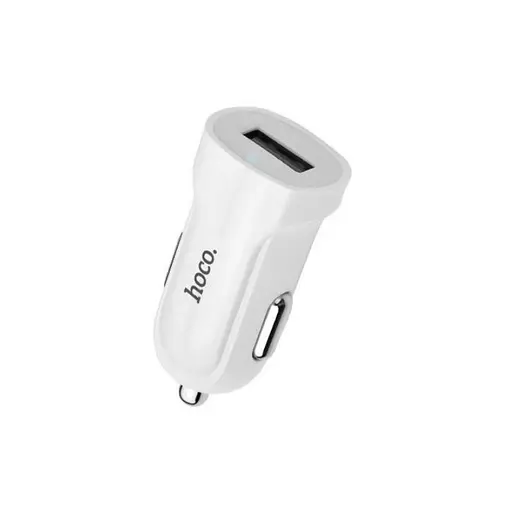 Автомобільний зарядний пристрій Hoco Z2 single - Port car charger 1USB 1.5 A Білий - фото 1