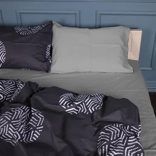 Простирадло MirSon Сатин 22-1379 Geometric Circles 150х220 см (2200010476446) - фото 3