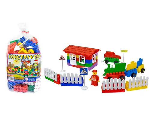 Конструктор дитячий Promtex великі деталі 60 елементів 4003 - фото 1