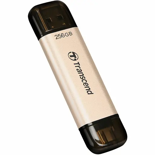 Флеш-накопичувач Transcend USB 256GB JetFlash 930 Gold-Black USB 3.2/Type-C (TS256GJF930C) - фото 3