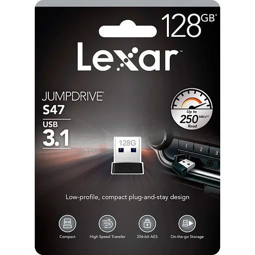 Флеш-накопичувач Lexar USB3.1 128GB S47 LJDS47-128ABBK (LJDS47-128ABBK) - фото 4