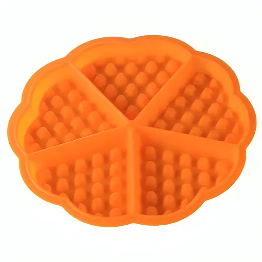 Силиконовая форма для выпечки вафель Сердце, Kitchen Master Оранжевый 86189 - фото 2