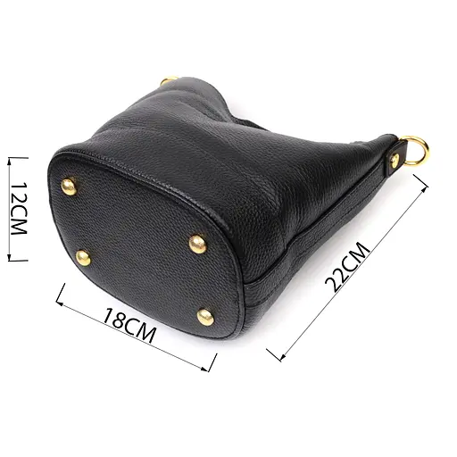 Кожаная сумка Vintage с автономной косметичкой внутри 22х18х12 см sum0029058 - фото 4