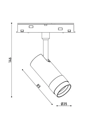Светильник магнитный трековый KLOODI KDMG-ZOOM35 7W 3K BK - фото 4
