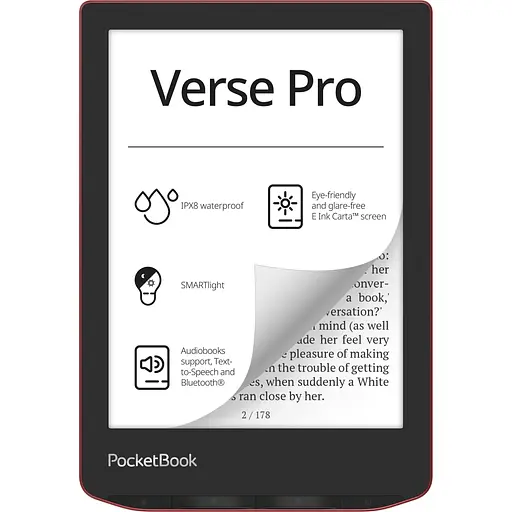 Электронная книга PocketBook 634 Verse Pro Passion Red (PB634-3-CIS)