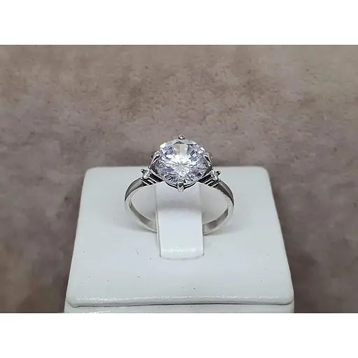 Серебряное кольцо РЕГЕЛЬ с фианитами. 1240/1Р-CZ 17 - фото 2