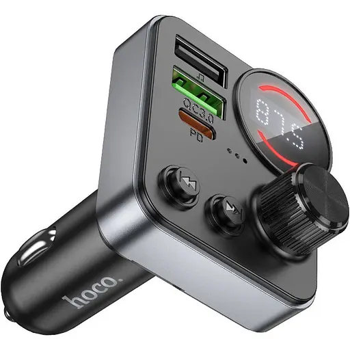 FM-трансмиттер Hoco E86 Alegria Black (646956) [138732] - фото 3