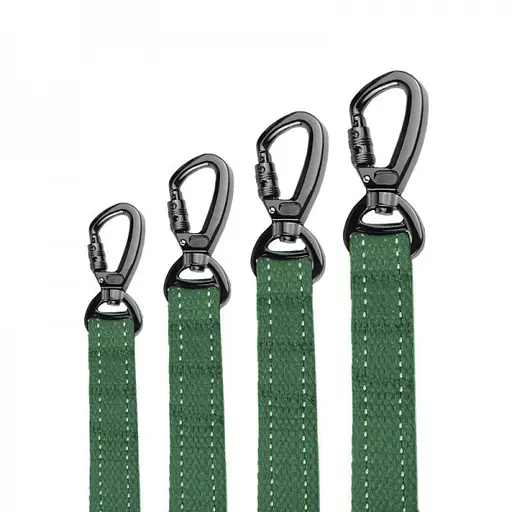 Повідець для собак Barksi Сotton з карабіном на замку 300x1.6 см армійський - фото 6