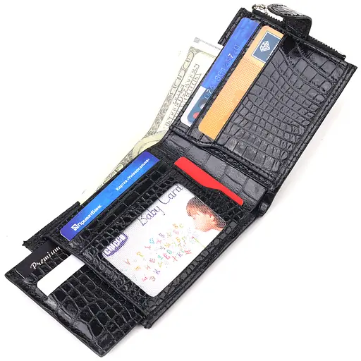 Мужской кожаный кошелек Canpellini 12х9.8х1 см acs0025054 - фото 4