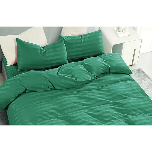 Комплект постільної білизни Versailles VS-BM2.5-303 Страйп Смарагдовий євро мікрофібра (147144)