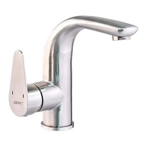 Змішувач для умивальника Zerix ASA-001 нержавіюча сталь ZX4802 Нержавіюча сталь - фото 1