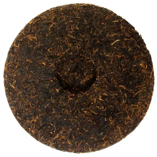 Шу Пуэр Высокогорные старые деревья из села Менсун 2003 г. - блинчик, 357 г - фото 6