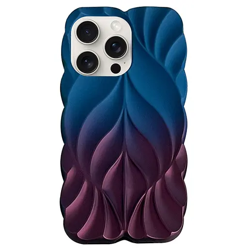 Чохол Epik TPU Leaf для Apple iPhone 15 Pro Max 6.7 Navy Blue/Plum