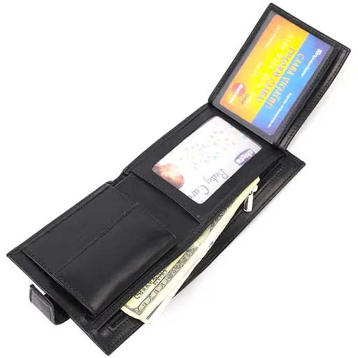 Мужской кожаный кошелек Canpellini 11.5х9.7х2 см acs0025627 - фото 5