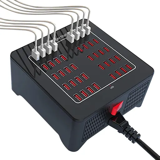 Зарядная станция ILEPO многопортовая на 40 USB портов 200 Вт / сетевое мультизарядное устройство (19014) - фото 3