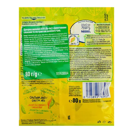 Цукерки желейні JOJO з фруктовими смаками та екстрактом зеленого чаю 80 г - фото 2