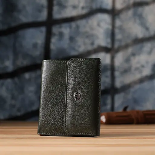 Жіночий гаманець середнього розміру з натуральної шкіри ST Leather 12х14х2 см acs0029649 - фото 9