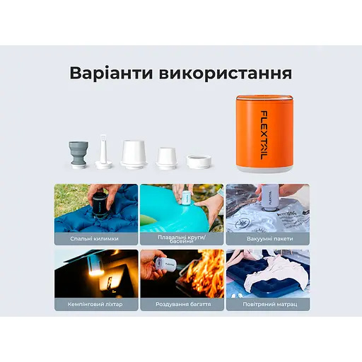 Насос-фонарь кемпинговый Flextail Tiny Pump 2X, черный - фото 4