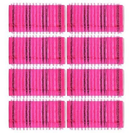 Бигуди-липучки SPL 28 мм розовые 8 шт. - фото 1