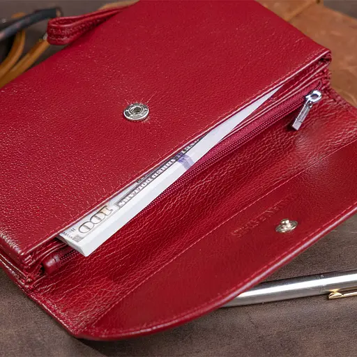 Жіночий шкіряний гаманець-клатч ST Leather 19х9.5х2.5 см acs0015829 - фото 8